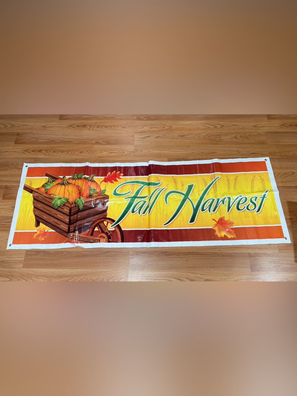 Fall Harvest Outdoor Banner - Yellow & Orange Autumn Decoration
